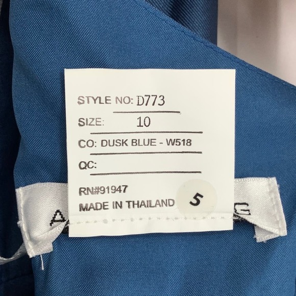 NEW! Alfred Sung Sz 10 High Neck Open Back Satin Cocktail Dress $200 msrp I22-15 - Picture 6 of 11